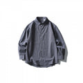 Men's loosely cut oversized shirt with fine Vichy check, chest pocket and rounded hem Fashion Glam