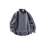 Men's loosely cut oversized shirt with fine Vichy check, chest pocket and rounded hem Fashion Glam