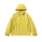 Unisex Short cut hoodie in technical outdoor style with drawstring, concealed front placket and adjustable cuffs Fashion Glam