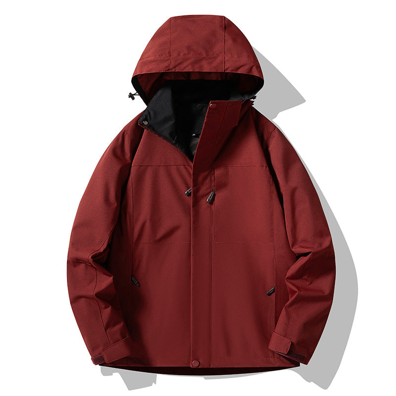 Men's minimalist technical hooded softshell jacket with matte finish and concealed zippers Fashion Glam