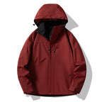 Men's minimalist technical hooded softshell jacket with matte finish and concealed zippers Fashion Glam