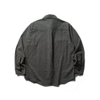 Men's Oversize Check Shirt made of textured cotton blend with chest pockets Fashion Glam