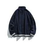 Unisex Sportive Track Jacket in oversized cut with stand-up collar, contrast piping and ribbed cuffs Fashion Glam
