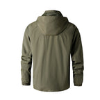 Men's Ultralight All-Weather Outdoor Jacket with Hood Breathable Mesh Lining and Zippered Pockets Fashion Glam