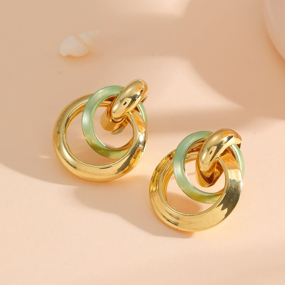 Women's earrings in elegant ring design Fashion Glam
