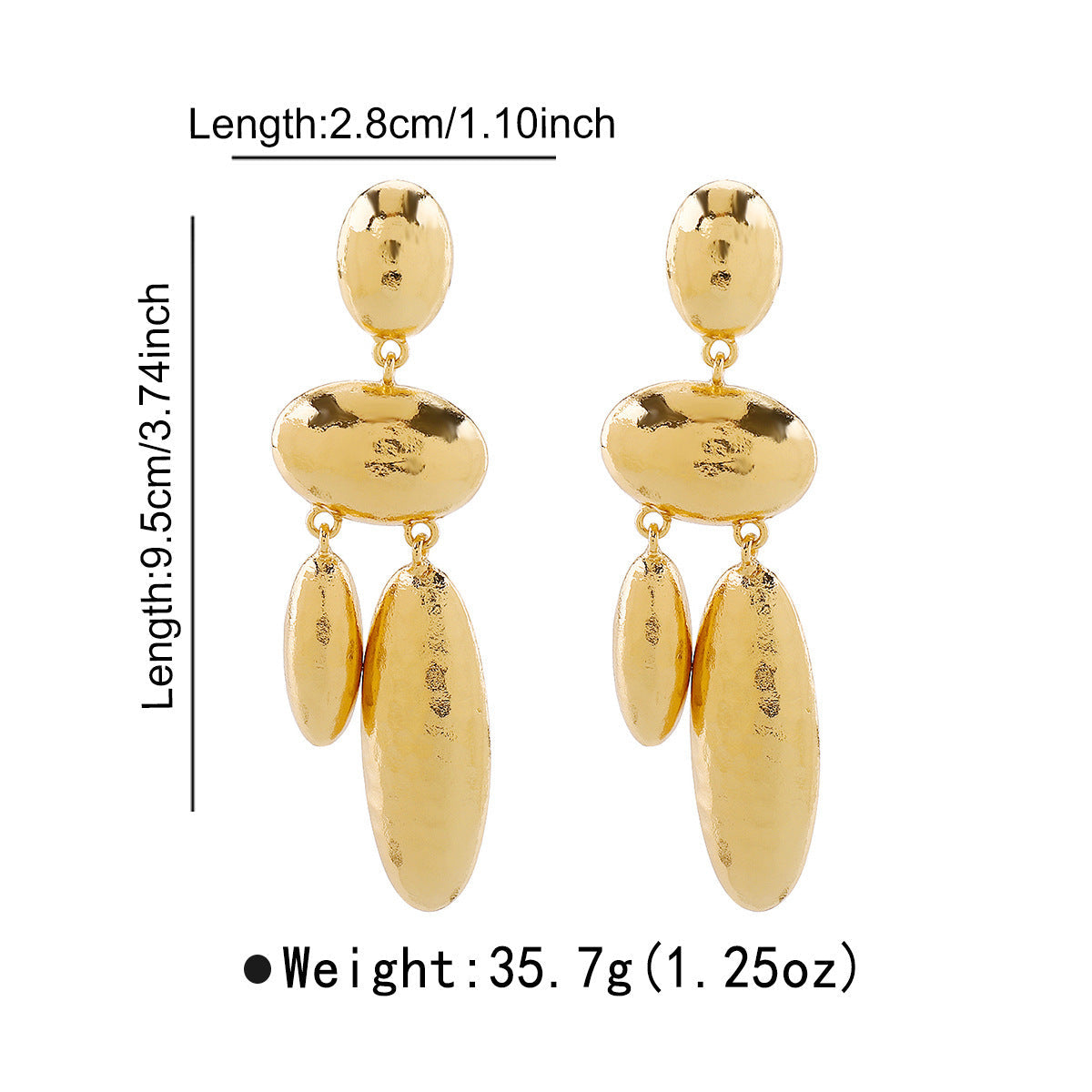Women Hanging Earrings with artistic, three-dimensional design Fashion Glam