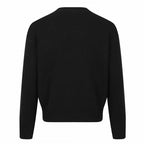 Unisex Graphic Knit Sweater with Ribbon Intarsia, Crew Neck and Ribbed Hem Fashion Glam