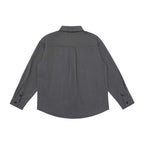 Unisex Oversize-Long Sleeve Shirt in Boxy Cut with Chest Pocket and Curved Hem Fashion Glam