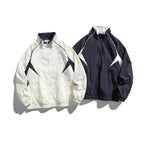 Unisex Lightweight Boxy Hooded Jacket in Windbreaker Style with Contrast Panels and Raglan Sleeves Fashion Glam