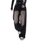 Women's High-Waisted Baggy Jeans made of Denim with Extra Wide Leg and Used-Fade Fashion Glam