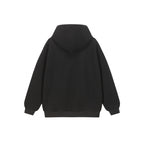 Unisex Oversize Hooded Sweat Jacket with Checked Lining, Full Zip and Ribbed Hem Fashion Glam