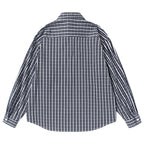 Men's loose-fitting checkered shirt with double breast pockets Fashion Glam