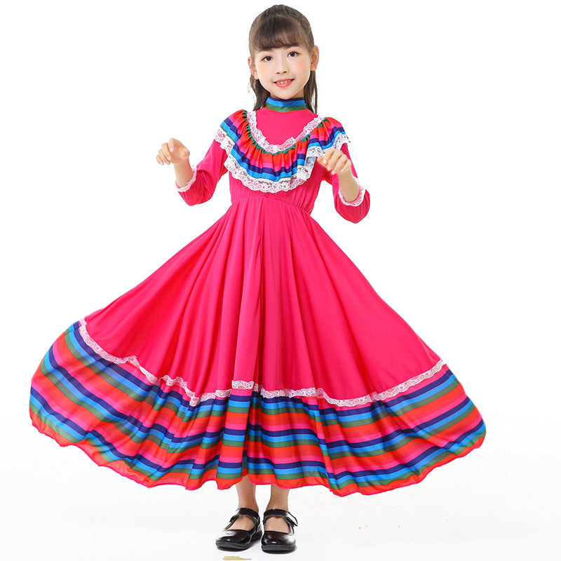 Girls' Tracht dress with colorful hem Fashion Glam