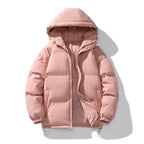 Unisex Padded Hooded Quilted Jacket with Thermal Insulation and Adjustable Hem Fashion Glam