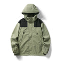 Men's two-tone lightweight softshell outdoor jacket with hood, wind and water-resistant membrane Fashion Glam