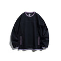 Unisex Lightweight technical oversized sweater with round neckline, zippered pockets, and contrasting finishes Fashion Glam