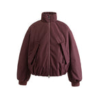 Unisex Boxy quilted bomber jacket with high stand-up collar and flap pockets Fashion Glam
