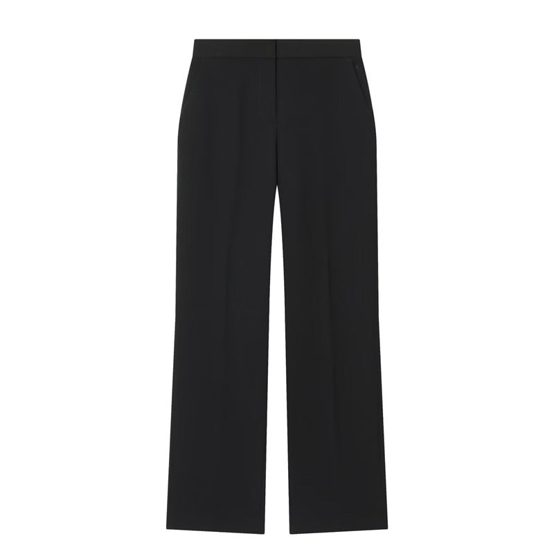 Women's wide suit trousers with high waist, crease and elastic back waistband Fashion Glam