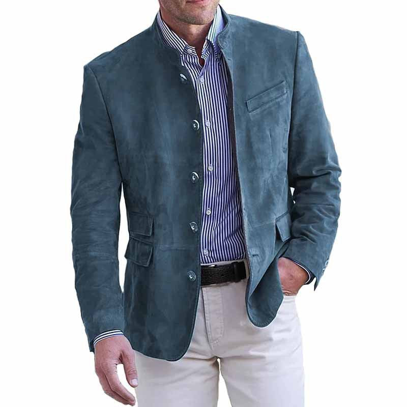 Men's elegant and fashionable suit jacket made of high-quality leather Fashion Glam