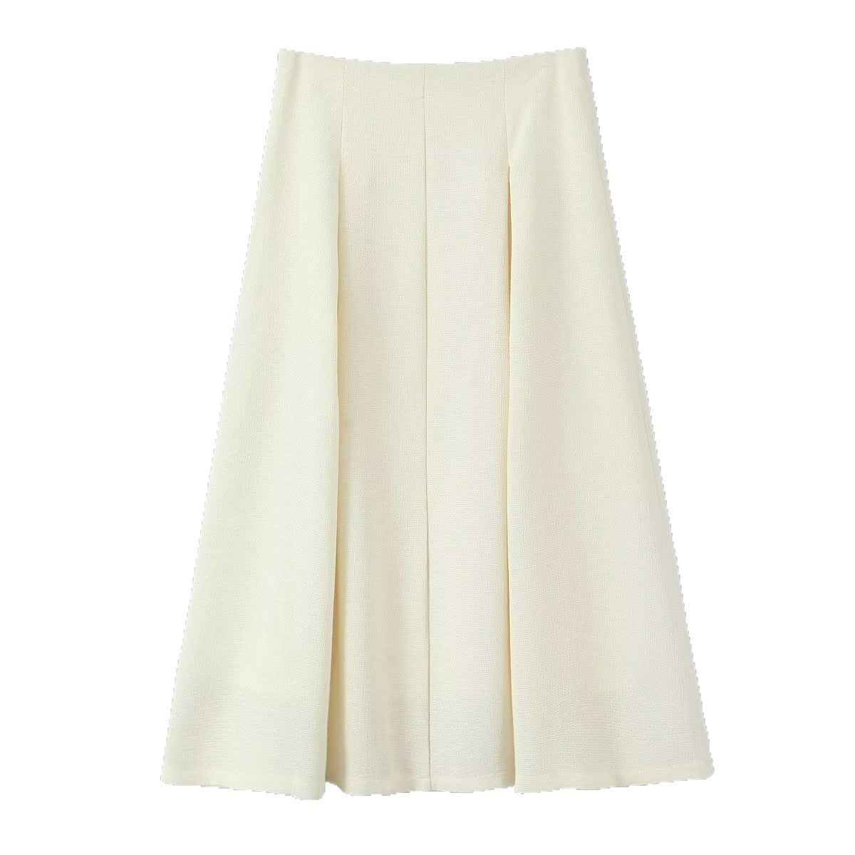 Women's midi skirt with tailored A-line and piped box pleats Fashion Glam