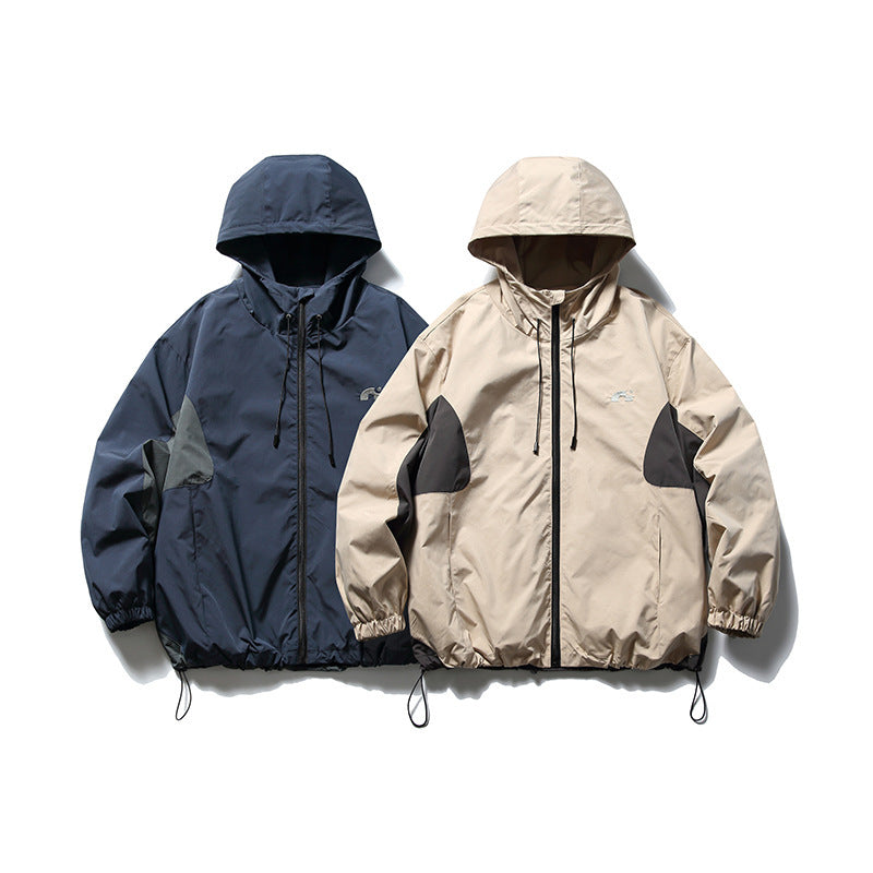 Unisex Technical Hooded Overjack in Boxy Cut with Drawstring Hem Fashion Glam
