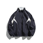 Unisex Lightweight Boxy Hooded Jacket in Windbreaker Style with Contrast Panels and Raglan Sleeves Fashion Glam