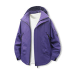 Men's Wind and Water Resistant Softshell Utility Jacket with Hood Fashion Glam