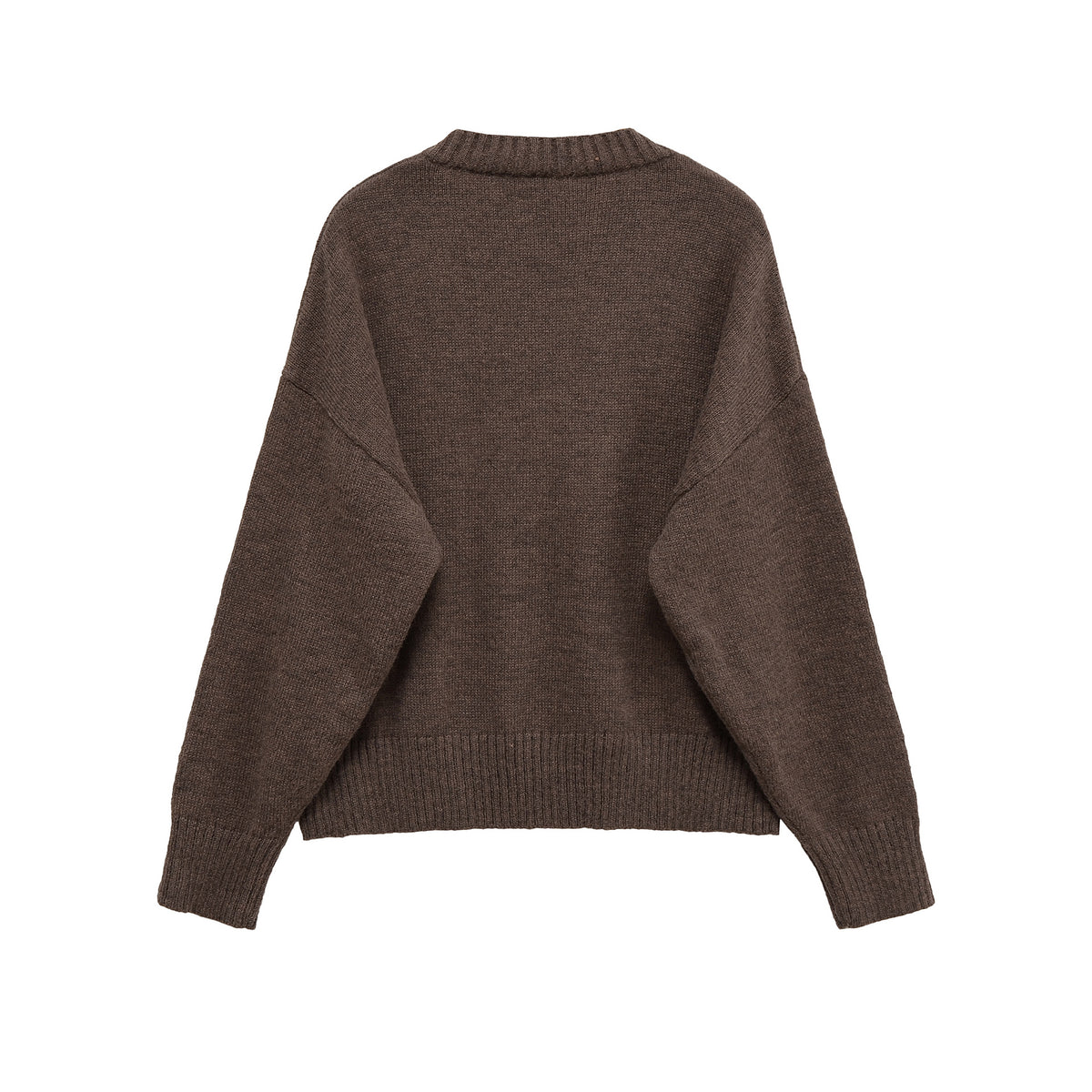 Women's Oversized V-Neck Knit Sweater with Kangaroo Pocket Fashion Glam