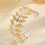 Ladies bracelet in elegant leaf design Fashion Glam