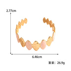 Ladies Open Bangle made of noble metal with elegant motif Fashion Glam