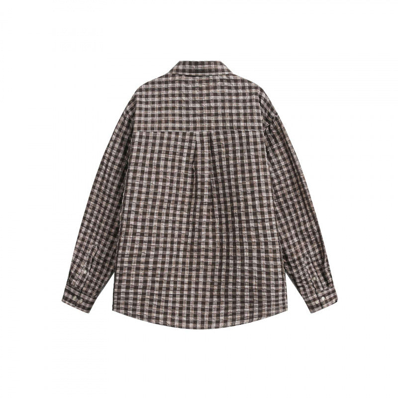 Unisex Oversize Shirt made of brushed flannel with check pattern and rounded hem Fashion Glam
