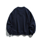 Unisex Oversize Sweatshirt with Layered Collar, Soft Fleece and Statement Print Fashion Glam