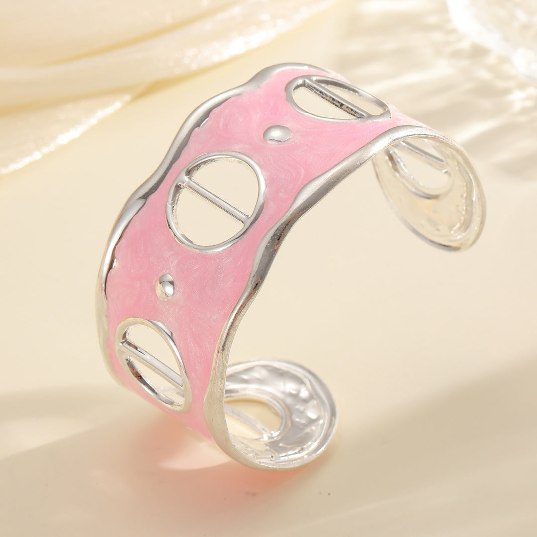 Women Open Bangle with Modern, Transparent Design Fashion Glam