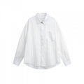 Unisex Lightweight Oversized Shirt made of Structured Blend with Chest Pocket and Rounded Hem Fashion Glam