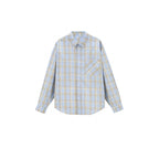 Unisex Boxy-check overshirt with shirt collar and applied chest pocket Fashion Glam