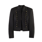 Women's short blazer in parade and military look with decorative cord applications and decorative buttons Fashion Glam