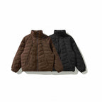 Unisex Padded Quilted Jacket with High Collar, Drawstring Hem and Elastic Cuffs Fashion Glam