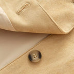Women's short jacket in velour look with round neckline, balloon sleeves, and elastic hem Fashion Glam