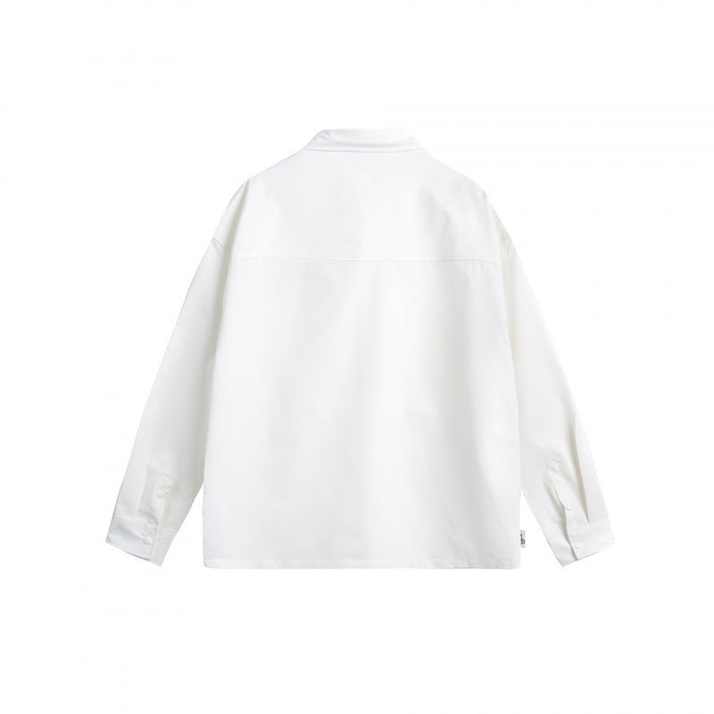Unisex Oversize Shirt Jacket with Flap Pockets, Snap Button Placket and Carabiner Detail Fashion Glam
