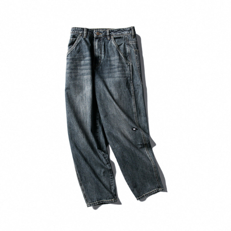 Men's Wide Baggy Jeans made of robust denim with a high waist and used wash Fashion Glam