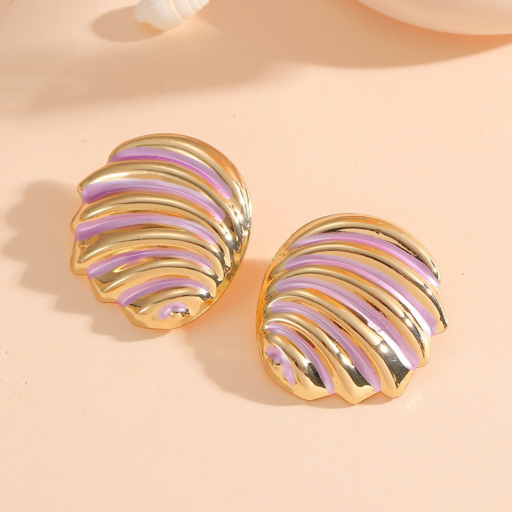 Women's ear clips in maritime shell design Fashion Glam