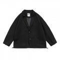 Unisex Oversized Blazer Jacket in Utility Look with Drawstring and Patch Pockets Fashion Glam
