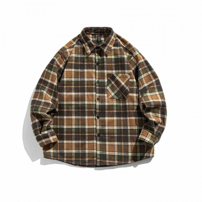 Unisex Kastiges Overshirt made of brushed flannel with diagonal chest pocket Fashion Glam