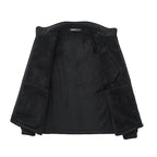 Men's thermal fleece jacket with Sherpa lining, stand-up collar and zippered pockets Fashion Glam