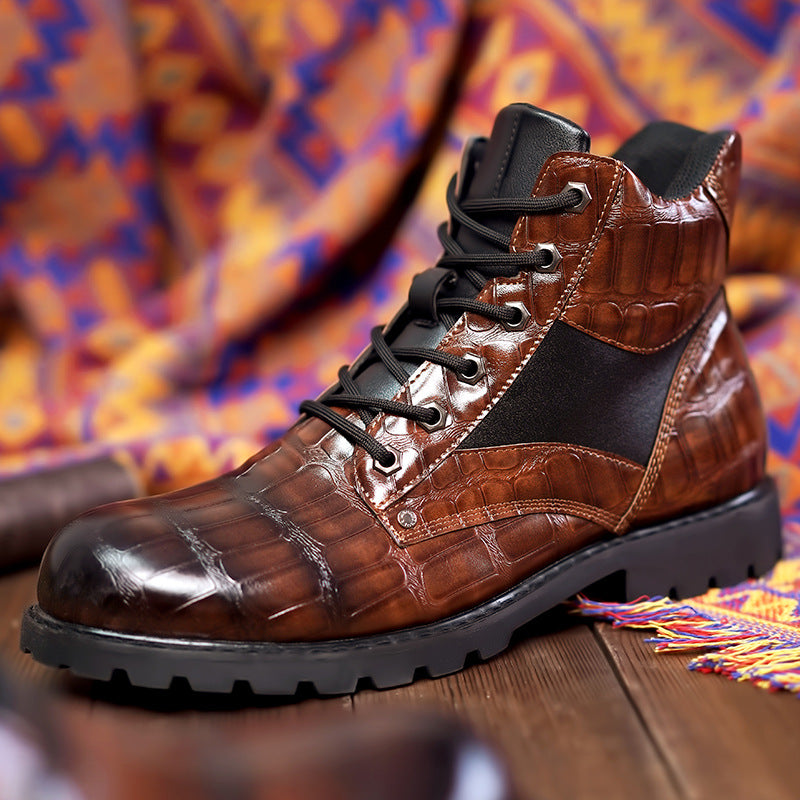 Rendell - Crocodile Leather Boots