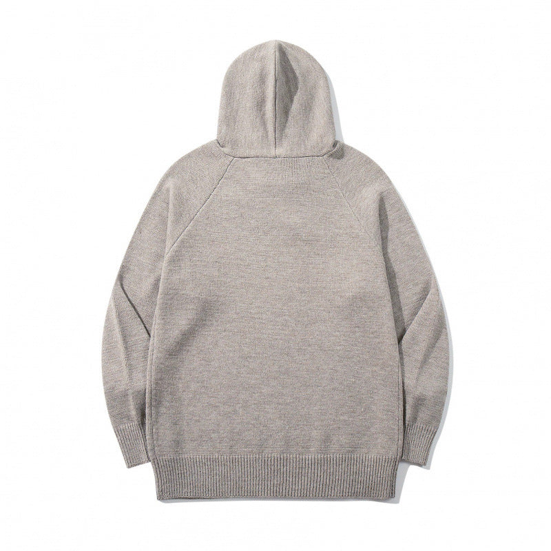 Unisex Oversize Knit Hoodie with Raglan Sleeves and Ribbed Cuffs Fashion Glam