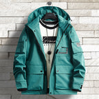 Men's Urban Tech Parka with hood, multifunctional pockets and thermal insulation Fashion Glam
