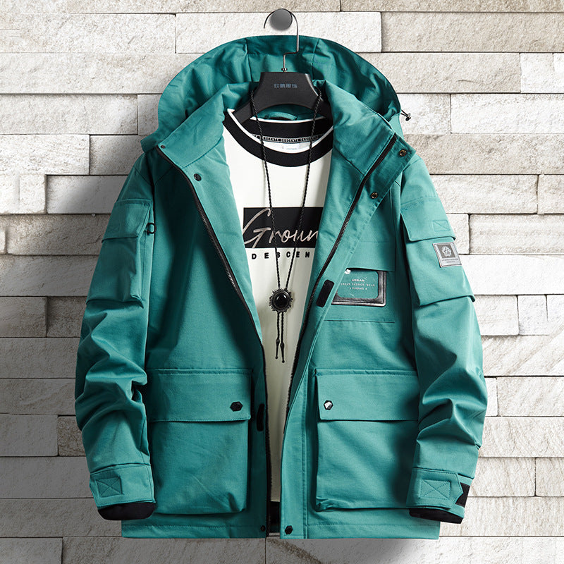 Men's Urban Tech Parka with hood, multifunctional pockets and thermal insulation Fashion Glam
