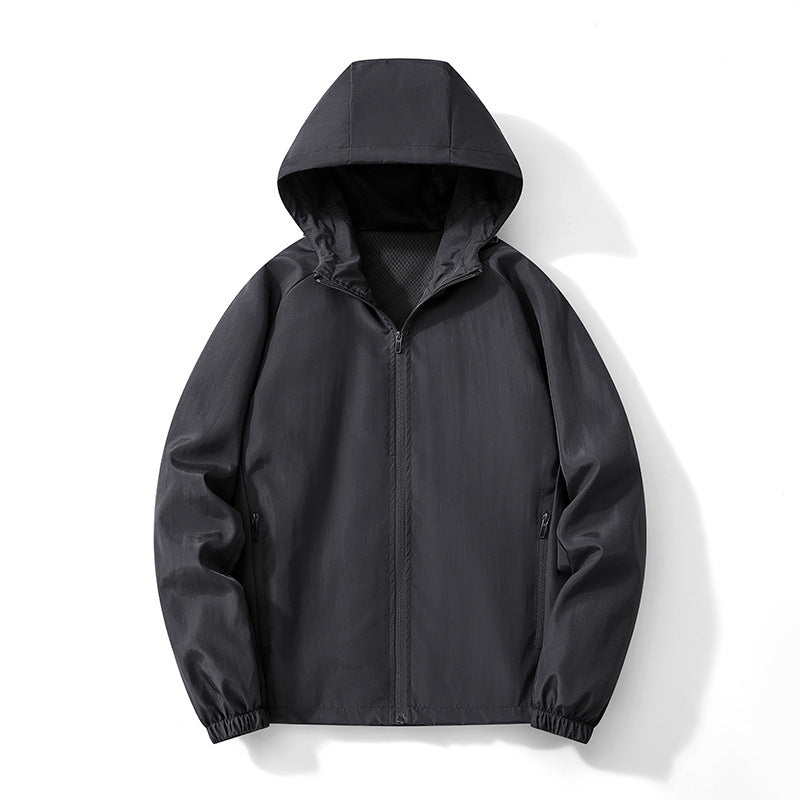 Men's Ultralight Hooded Windbreaker with Breathable Mesh Lining and Concealed Zipper Fashion Glam