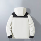 Men's Water-Repellent Winter Parka with Hood, Thermal Insulation and Contrasting Shoulder Panels Fashion Glam